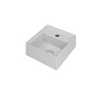 INK - Fontein Polystone Vierkant met Kraangat inclusief Plug - 270x270x90 mm - Mat Wit - thumbnail