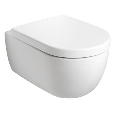 Wandcloset Pack Plieger Kansas Diepspoel Rimless met Closetzitting 36x54,5cm Wit