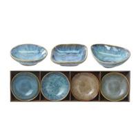 Excellent Houseware Snackschaaltjes Rustiek 4 Stuks 3 Assorti - thumbnail