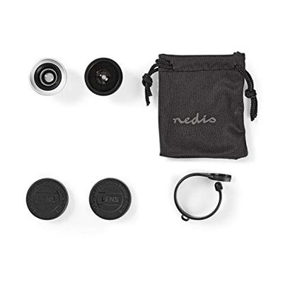Set Cameralenzen - Gebruikt voor: Smartphone/Tablet - 3-in-1 - Type lens: Brede Hoek/Macro/Visoog - Schroef en Plug