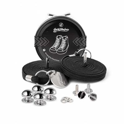 Quickshoelaces Casual collectie 120 cm lang zwart Quickshoelaces Casual collectie 120 cm lang zwart