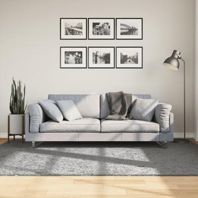 VidaXL Vloerkleed pamplona shaggy hoogpolig modern 160x230 cm grijs