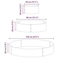 Tuin Bloempot Bruin 120 x 120 x 20 cm Weerbestendig staal - thumbnail