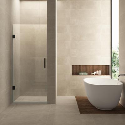 Nisdeur Wiesbaden Less 100x200 cm 8 mm Nano Helder Glas Mat Zwart