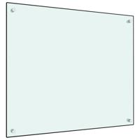VidaXL Spatscherm keuken 70x60 cm gehard glas wit - thumbnail