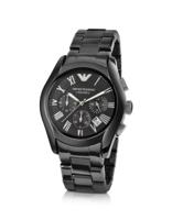 Emporio Emporio Armani Heren 43 mm zwarte keramische band stalen kast quartz chronograaf horloge AR1400 - thumbnail