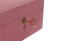 Doos-Juwelenkistje Home ESPRIT Crème Magenta 27 x 19 x 9 cm - thumbnail