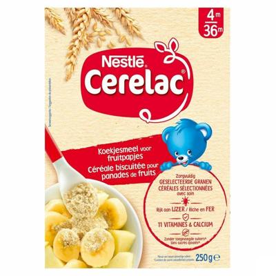 Nestle Cerelac Granen Biscuitkruimeltjes Baby 4+ Maanden 250g