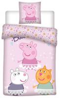 Peppa Pig Dekbedovertrek 3 pigs 140 x 200 cm roze - thumbnail