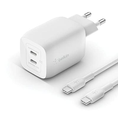 Belkin BoostCharge Pro 2-poorts USB-C GaN-wandlader met PPS (65 W) + USB-C/USB-C-kabel oplader Belkin BoostCharge Pro 2-poorts USB-C GaN-wandlader met PPS (65 W) + USB-C/USB-C-kabel oplader