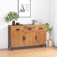 Dressoir 110x35x70 cm massief grenenhout bruin - thumbnail