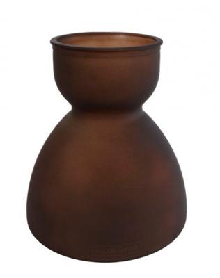 Gifts Amsterdam vaas diabolo 22 x 21 cm glas matbruin