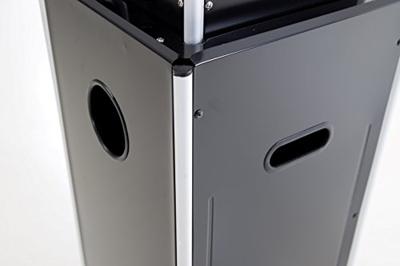 Zwarte elektrische terrasverwarmer 12000 watt