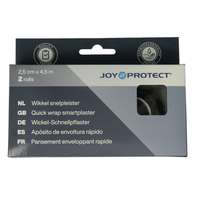 Joy2protect Wikkel snelpleister 2.5 cm x 4.5 m 2 Rol Joy2protect Wikkel snelpleister 2.5 cm x 4.5 m 2 Rol