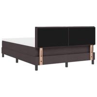 Boxspringbed met matras Donkerbruin 160 x 200 cm Stof - thumbnail
