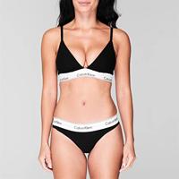 Calvin Klein Triangle Bralette dames - Unlined - Bh zonder beugel - Triangle bh - Katoen modal - thumbnail