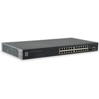 LevelOne GTL-2661 Managed L2 Gigabit Ethernet (10/100/1000) Power over Ethernet (PoE) Zwart - thumbnail