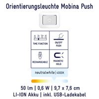 Müller-Licht 27700025 Mobina Push Kleine mobiele lamp LED Wit - thumbnail