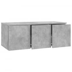 VidaXL Tv-meubel 80x34x30 cm bewerkt hout betongrijs VidaXL Tv-meubel 80x34x30 cm bewerkt hout betongrijs