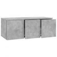 VidaXL Tv-meubel 80x34x30 cm bewerkt hout betongrijs - thumbnail