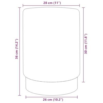 VidaXL Kruk fluweel 28 x 36 cm donkergrijs en goudkleurig VidaXL Kruk fluweel 28 x 36 cm donkergrijs en goudkleurig
