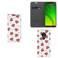 Motorola Moto G7 Power Hoesje met Magneet Hearts - thumbnail