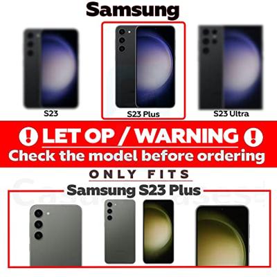 Lunso - Samsung Galaxy S23 Plus - Armor backcover hoes met ringhouder - Zwart Lunso - Samsung Galaxy S23 Plus - Armor backcover hoes met ringhouder - Zwart