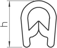 OBO Bettermann 6072909 Montageaccessoire (l x b x h) 10000 x 6.5 x 10 mm Zwart 1 stuk(s) - thumbnail