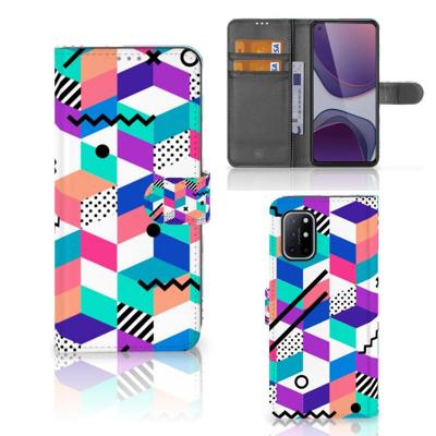 OnePlus 8T | Book Case | Blokken Kleurrijk