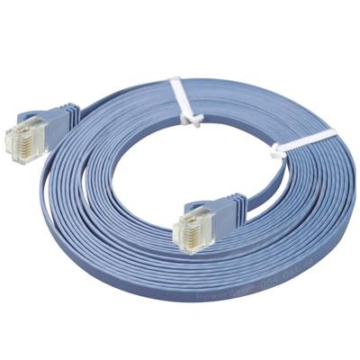 CAT6 Ultra-dunne platte Ethernet Network LAN kabel lengte: 50m(Blue)