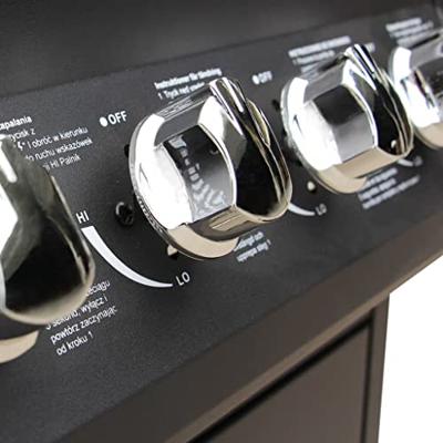 VidaXL Gasbarbecue 4+1 kookzone zwart