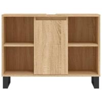 Badkamerkast 80x33x60 cm bewerkt hout sonoma eikenkleurig - thumbnail