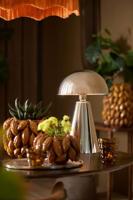 Tafellamp Sirina glans nikkel 26cm - thumbnail