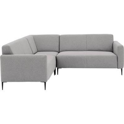 Goossens Bank Key West lichtgrijs, stof, 2-zits, modern design