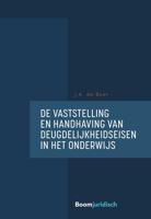 De vaststelling en handhaving van deugdelijkheidseisen in het onderwijs - J.A. de Boer - ebook - thumbnail