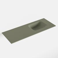 MONDIAZ LEX Army solid surface inleg wastafel voor toiletmeubel 80cm. Positie wasbak rechts - thumbnail