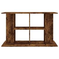 Aquariumstandaard 100x40x60 cm bewerkt hout gerookt eikenkleur - thumbnail