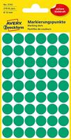 Avery-Zweckform 3143 Etiketten Ø 12 mm Papier Groen 270 stuk(s) Permanent hechtend Etiketten voor markeringspunten - thumbnail