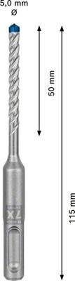 Bosch Accessories EXPERT SDS plus-7X 2608900157 Hamerboor 10-delig 5 mm Gezamenlijke lengte 115 mm SDS-Plus 10 stuk(s)