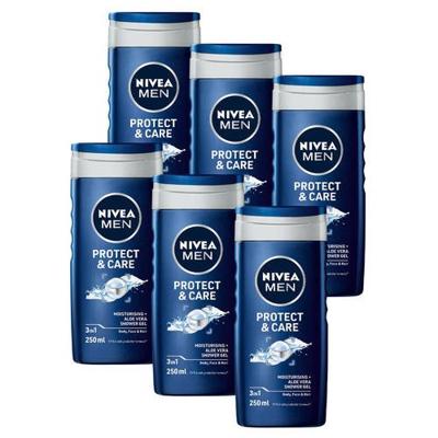 Nivea Nivea Douchegel Men - Protect & Care 250 ml. 6 x Voordeelpak