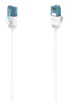 Hama Netwerkkabel Flexi-Slim, CAT-6a, 10 Gbit/s, U/UTP, 1,50 m UTP kabel Wit - thumbnail