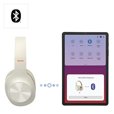 Hama Bluetooth®-koptelefoon Spirit Calypso Over-ear Bass Boost Vouw. Beige
