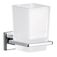 Bekerhouder Sapho Colorado Hangend 7x10.5 cm Chroom / Satijnglas - thumbnail