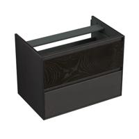 Onderkast Forzalaqua Reno 2.0 80x51x60 Cm 2 Lades Softclose Eiken Black Oiled - thumbnail