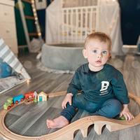 Bigjigs houten treinset, 26dlg. - thumbnail