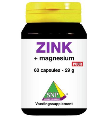 Zink + magnesium puur 60 Vegetarische capsules