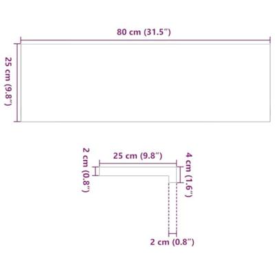 VidaXL Traptreden 2 st 80x25x2 cm massief eikenhout donkerbruin - thumbnail