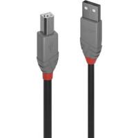 LINDY 36674 USB-kabel USB 2.0 USB-A stekker, USB-B stekker 3.00 m Zwart - thumbnail