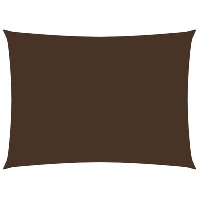 VidaXL Zonnescherm rechthoekig 6x7 m oxford stof bruin