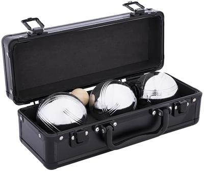 Engelhart Jeu de boules 3 ballen in zwarte aluminium koffer Engelhart Jeu de boules 3 ballen in zwarte aluminium koffer